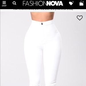 Fashion Nova Super High Waisted White Denim